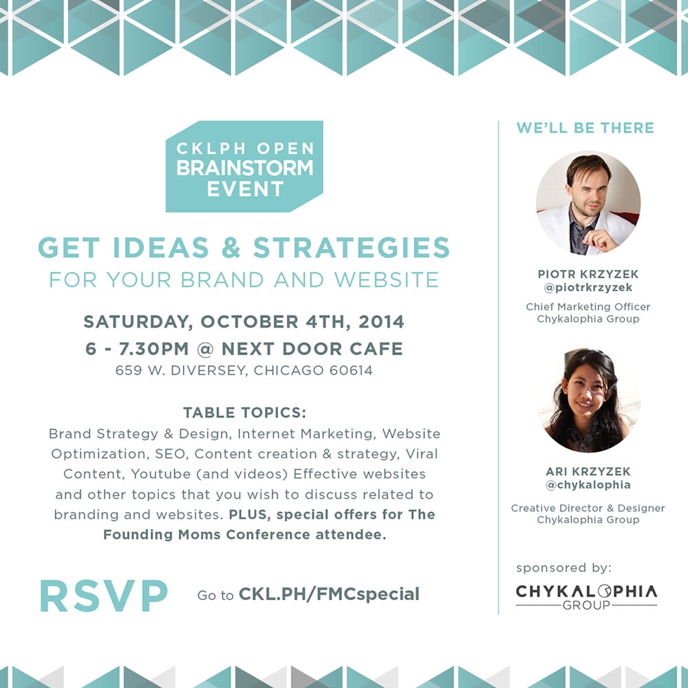 Get Ideas & Strategies For Your Brand & Website – Open Brainstorm Event October 4th, 2014