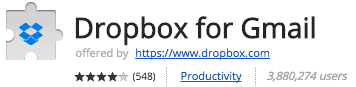 Dropbox into Gmail chrome extension