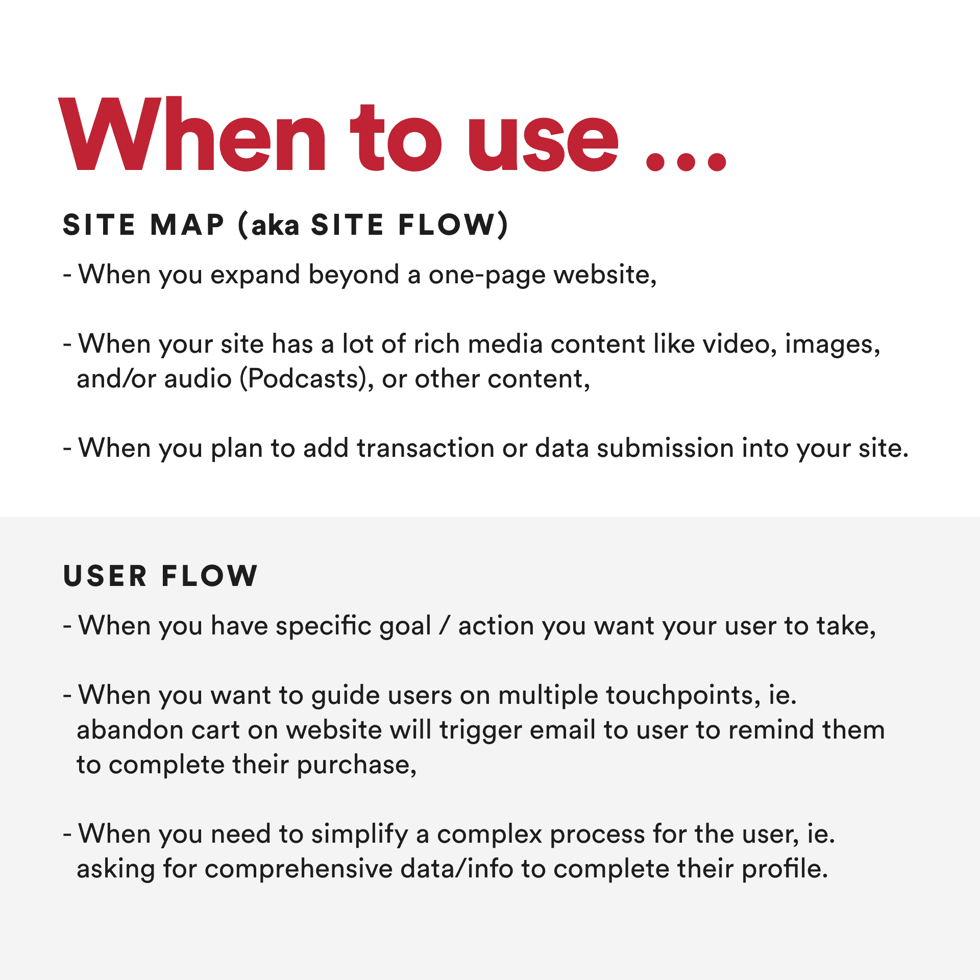 All You Need to Know and When to Use Sitemap vs. User Flow